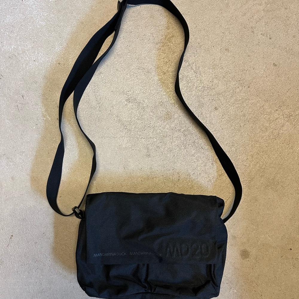 Mandarin Duck Black Crossbody Bag